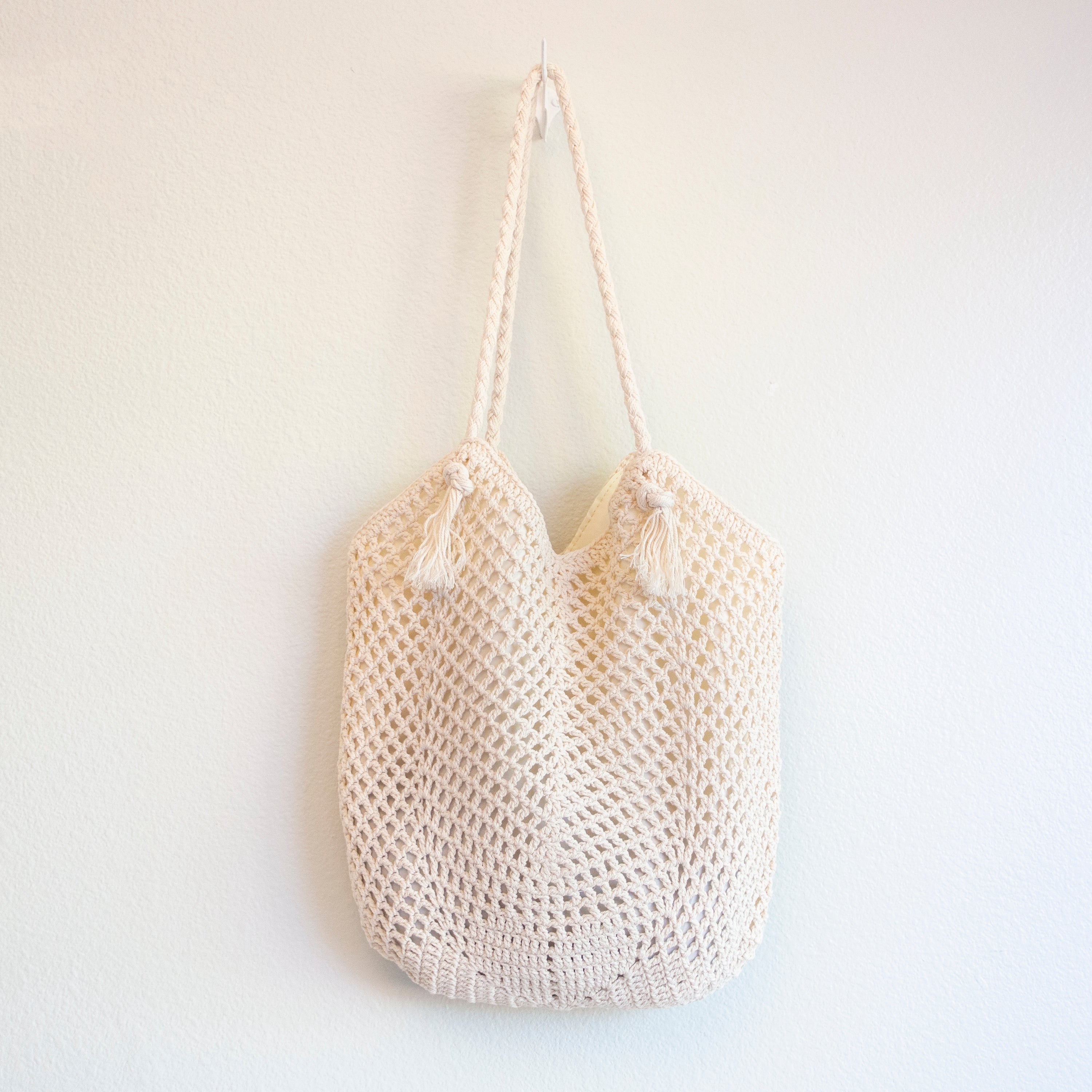 Handmade Crochet Retro Style Tote Bag