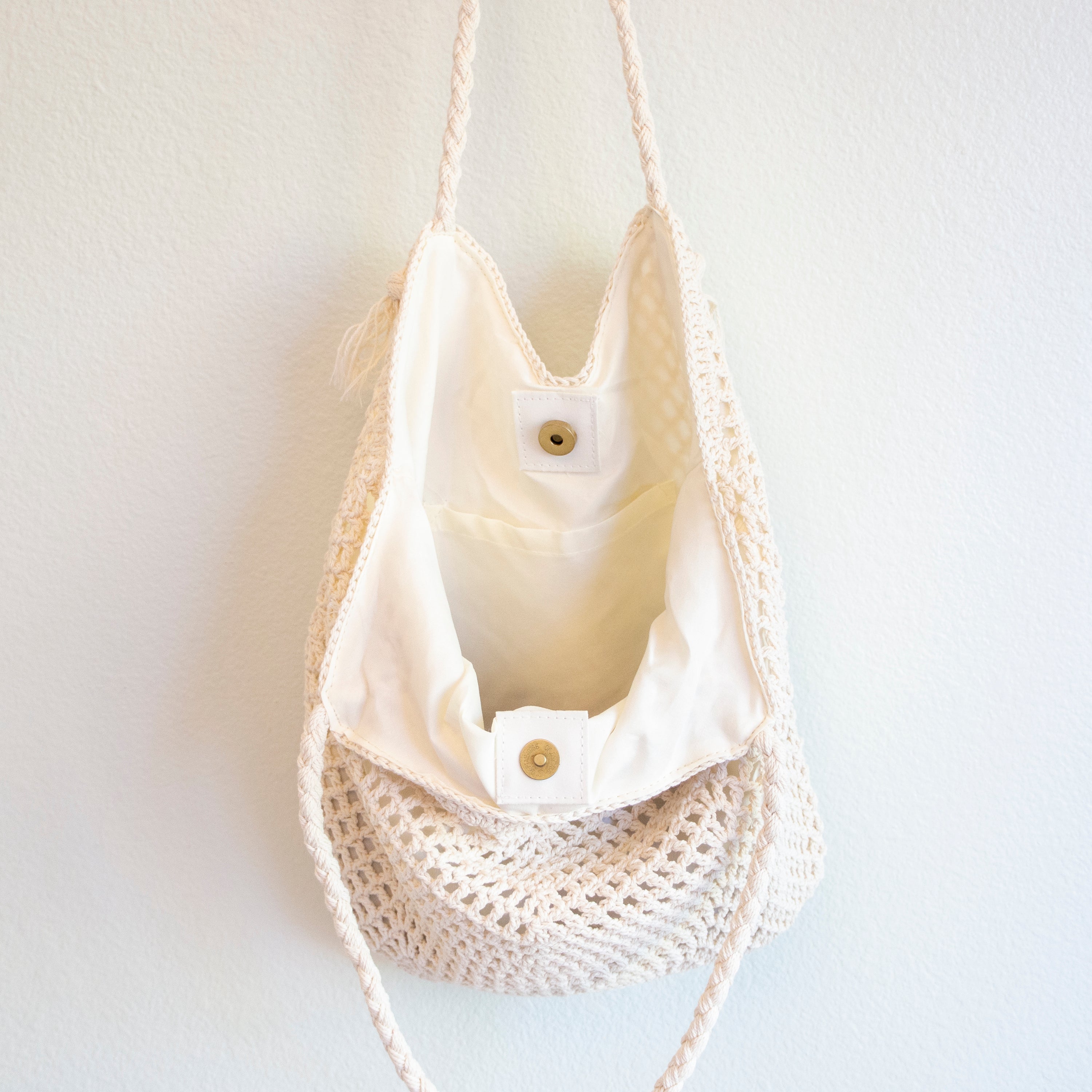 Handmade Crochet Retro Style Tote Bag