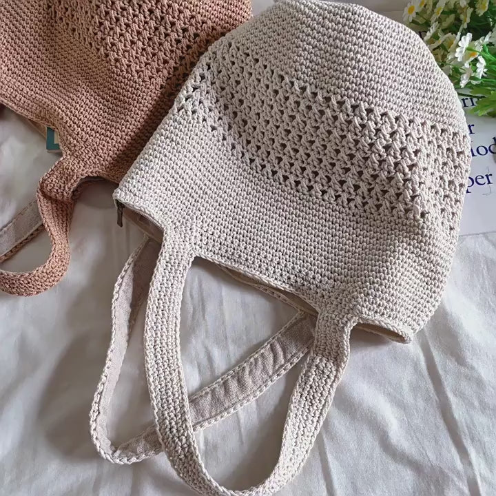 Crochet Cotton Bucket Bag