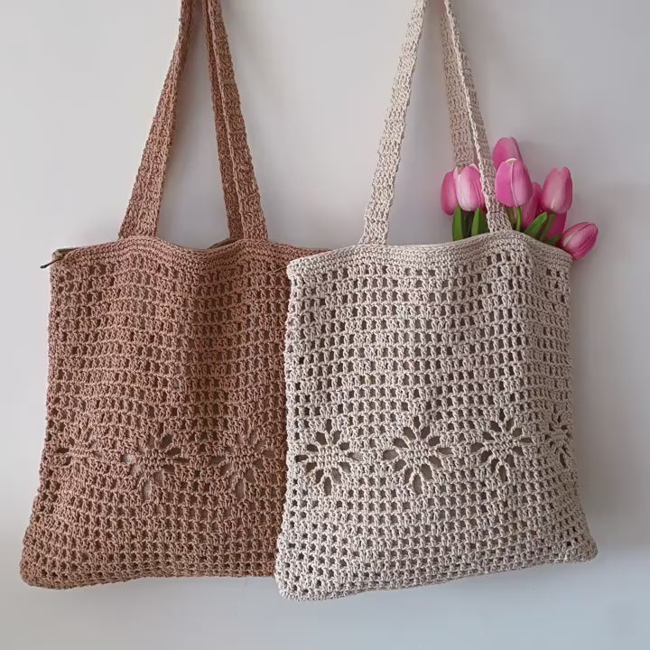 Artsy Cotton Knitted Shoulder Bag