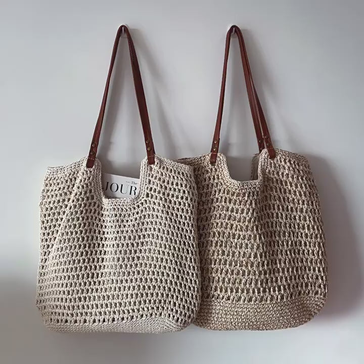 Oversized Cotton Knitted Shoulder Bag