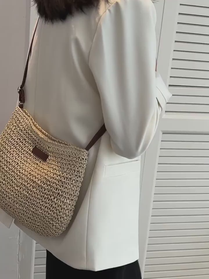 Straw Woven Crossbody Bag