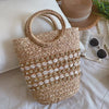 Elena Handbags Summer Raffia Straw Beach Basket Handbag