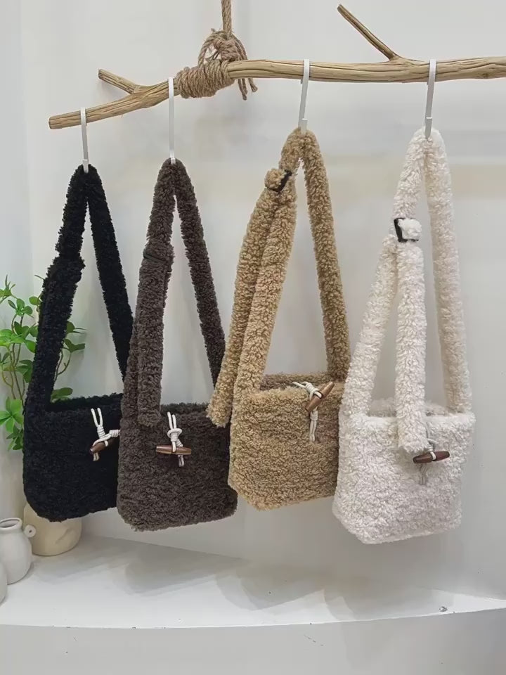 Faux Furry Crossbody Bag