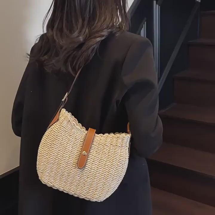 Straw Woven Crossbody Bag