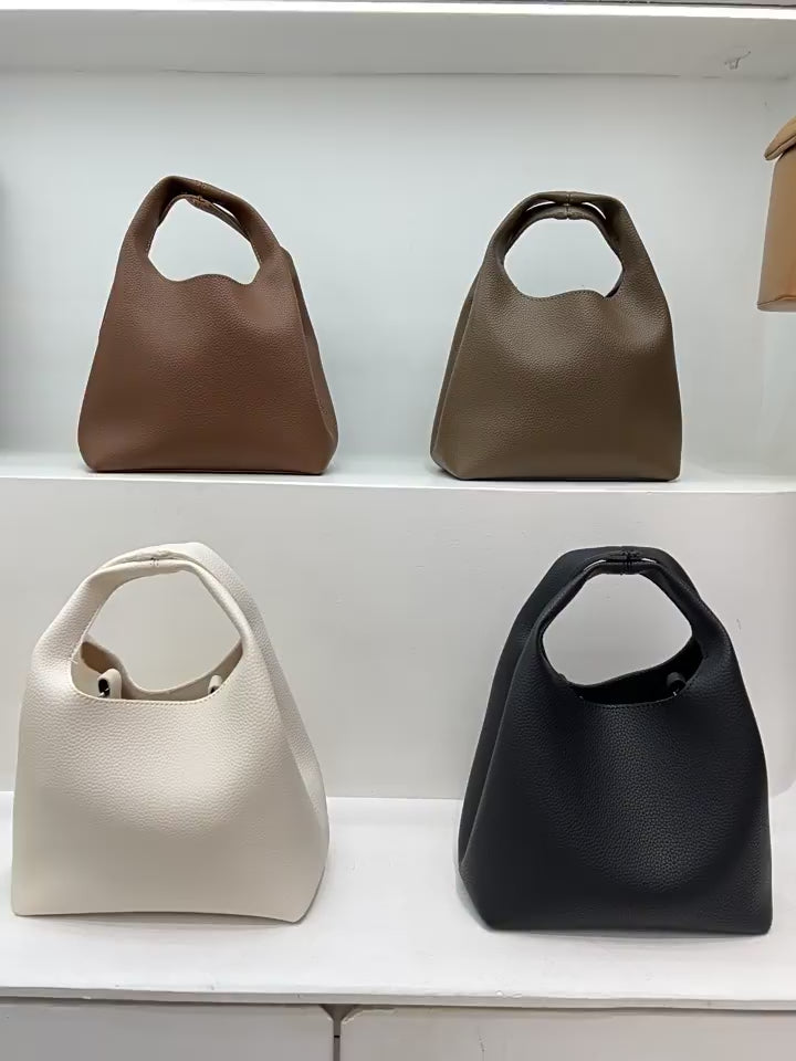 Soft Leather Bucket Shoulder Bag