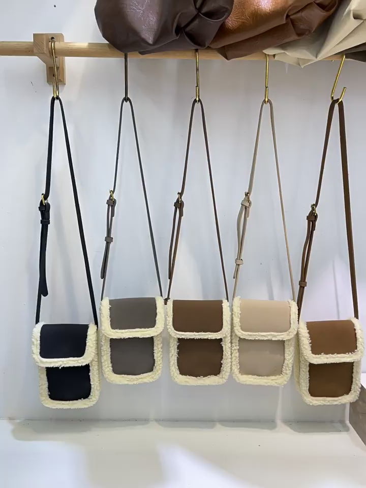 Faux Furry Crossbody Bag