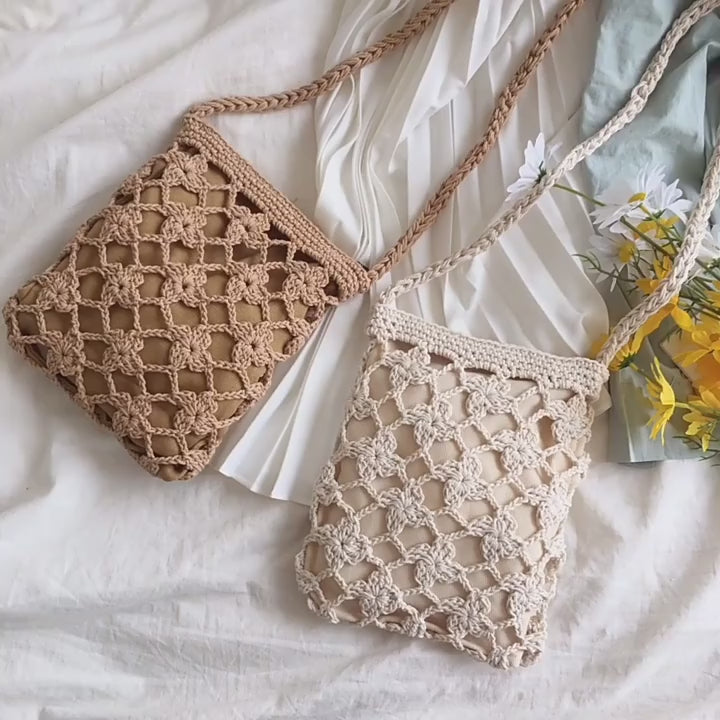 Crochet Shoulder Crossbody Bag