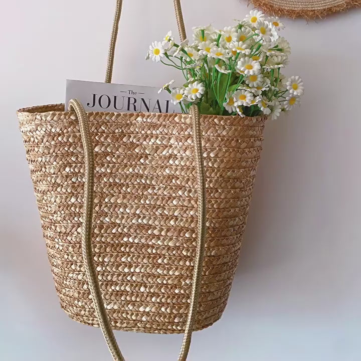 Straw Basket Summer Tote