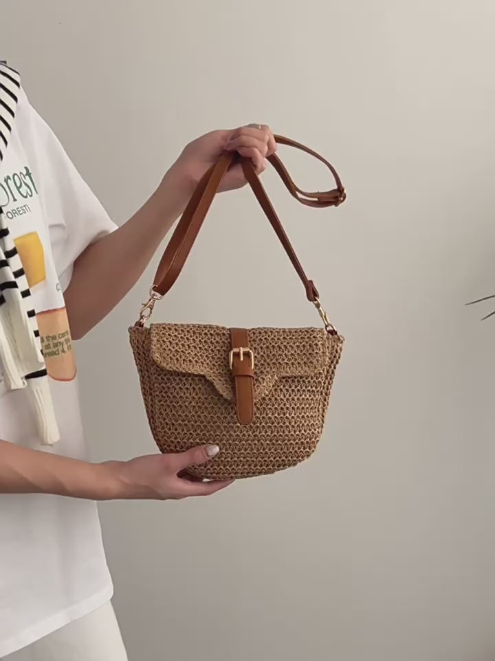 Straw Woven Crossbody Bag