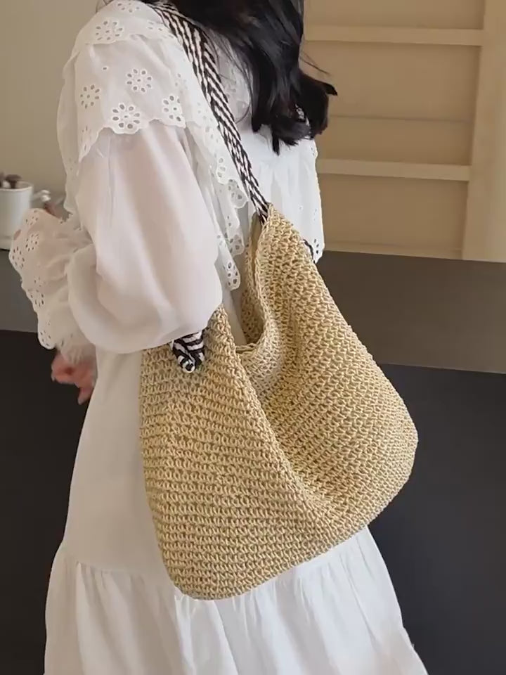 Fashion Straw Shoulder Bag