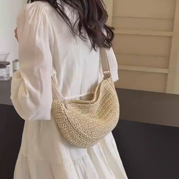 Straw Woven Crossbody Bag