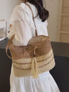 Elena Handbags Straw Woven Summer Beach Tote