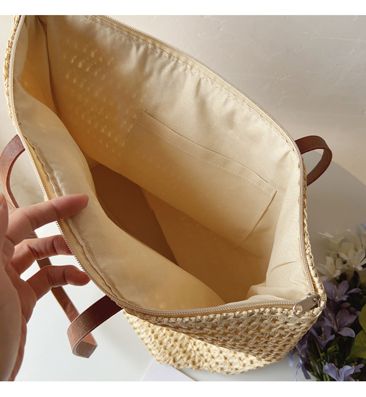 Buy Now Elena Handbags Straw Woven Tote