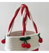Buy Online Elena Handbags Knit Cherry Basket Bag