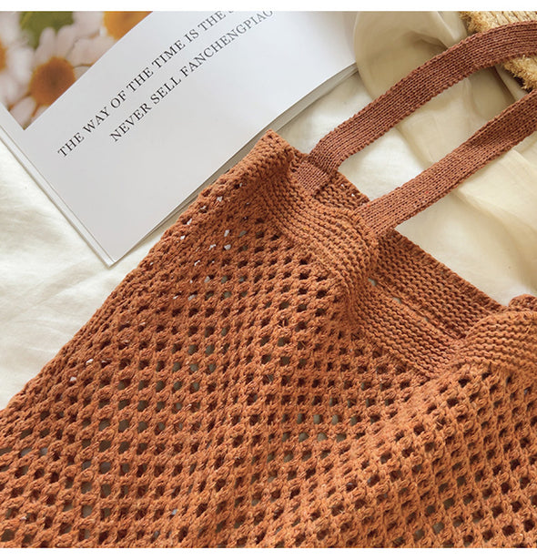 Buy Online Elena Handbags Everyday Cotton Knit Shoulder Bag