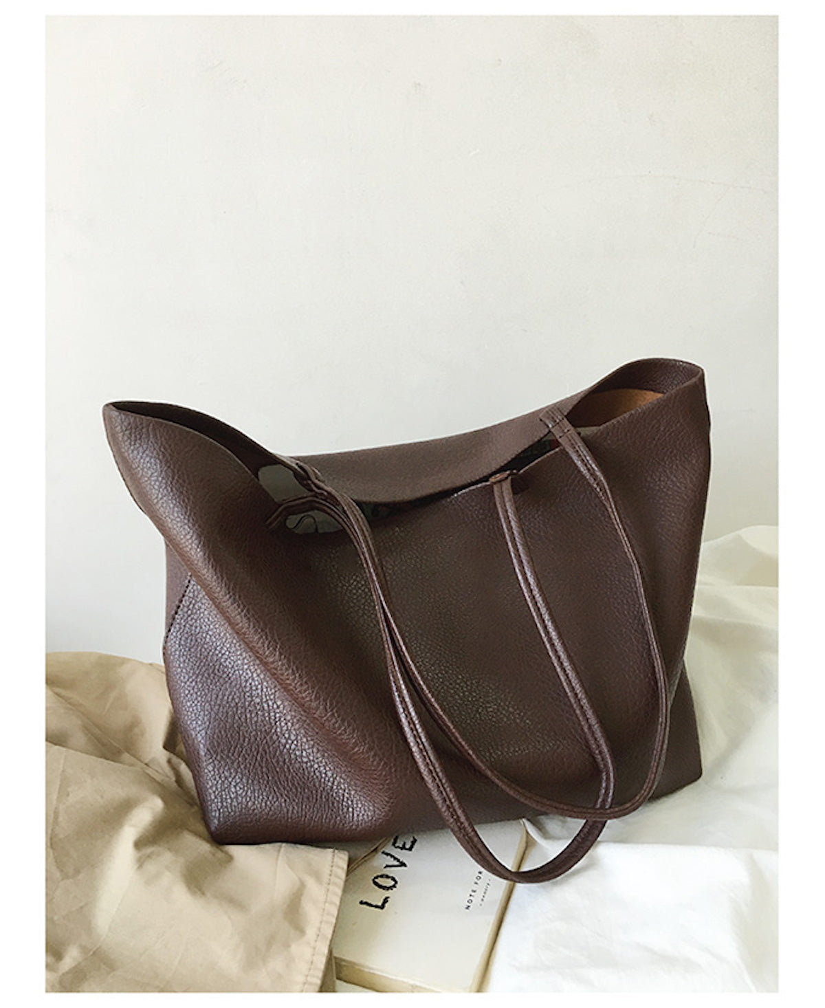 Buy Online Large Carryall Tote In Soft Pebbled Leather
