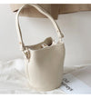 Elena Handbags Simple Chic Leather Bucket Bag