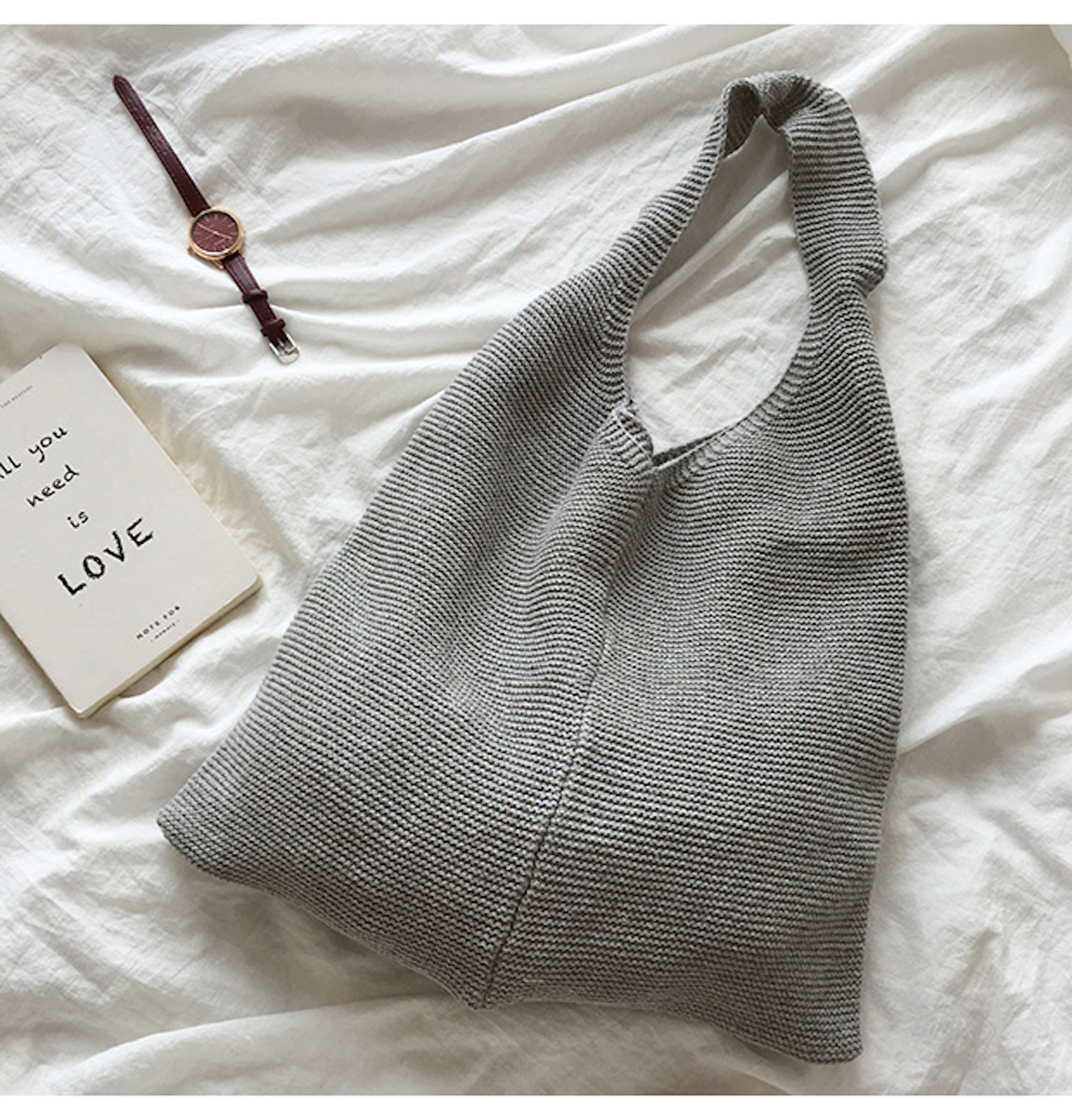 Buy Online High Quality, Unique Handmade Retro Cotton Knitted Shoulder Bag, Fashion Casual Bag, Handmade Gift for Her, Women's Hand Woven Bag - Elena Handbags