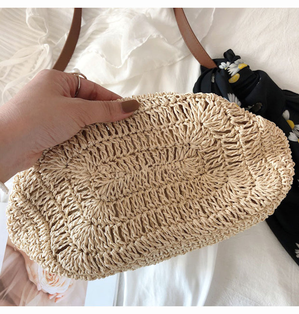 Buy Online High Quality, Unique Handmade Straw Woven Retro Shoulder Bag - Elena Handbags