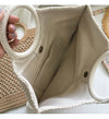Buy Online High Quality, Unique Handmade Handmade Crochet Large Cotton Knitted Top Handle Bag with Fishnet Design - Elena Handbags