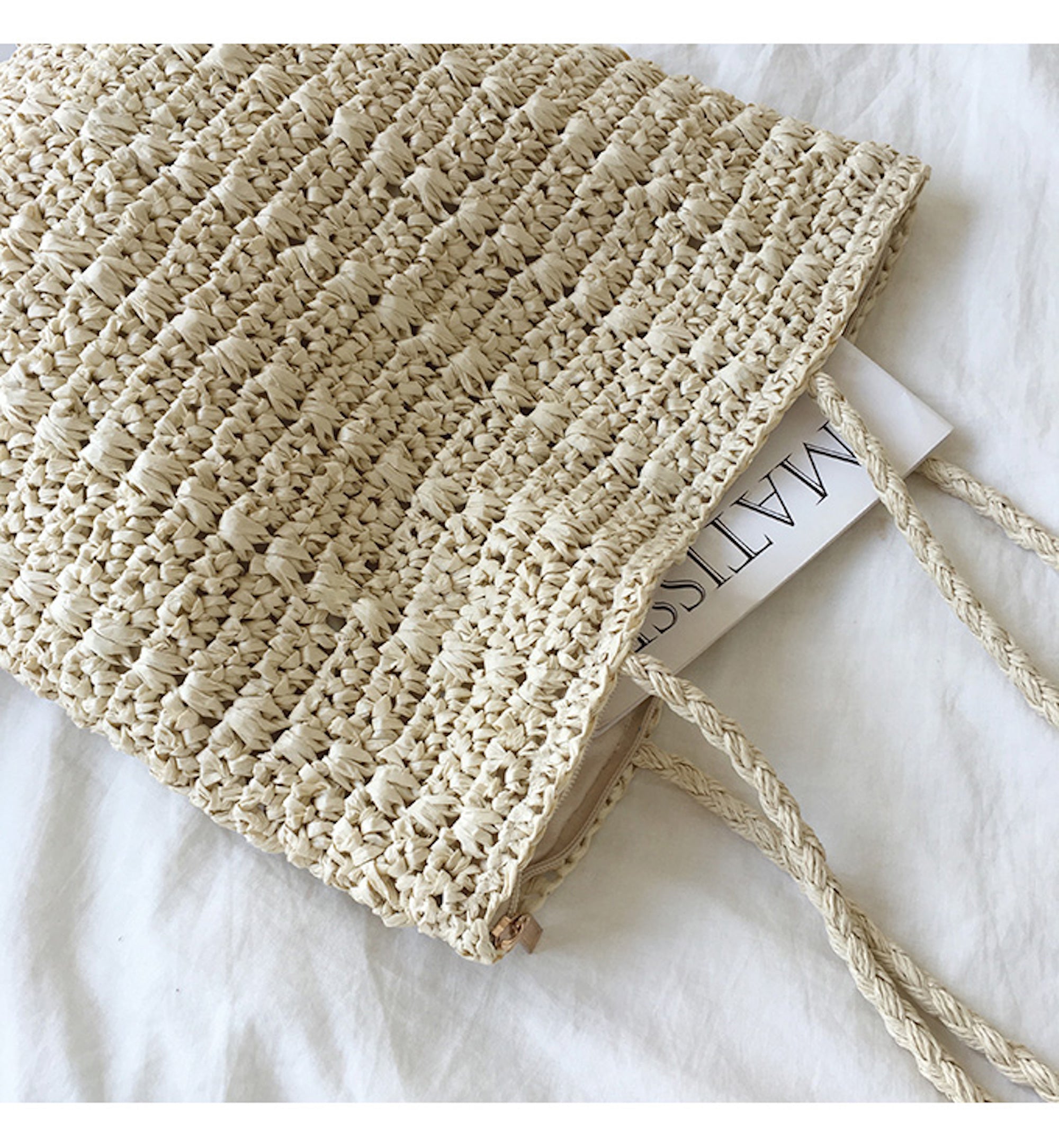 Buy Online High Quality, Unique Handmade Straw Woven Tote Bag, Retro Vibes, Summer Bag, Everyday Shoulder Bag, Beach Bag - Elena Handbags