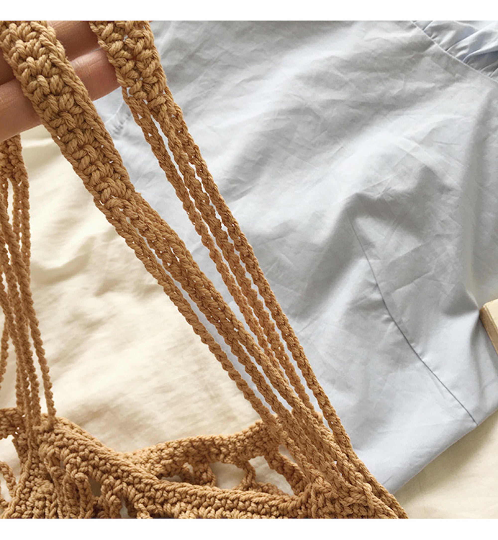Buy Online High Quality, Unique Handmade Retro Daisy Cotton Knitted Shoulder Bag, Hand Woven, Fashion Casual Bag, Gift for Her, Women's Woven Bag - Elena Handbags