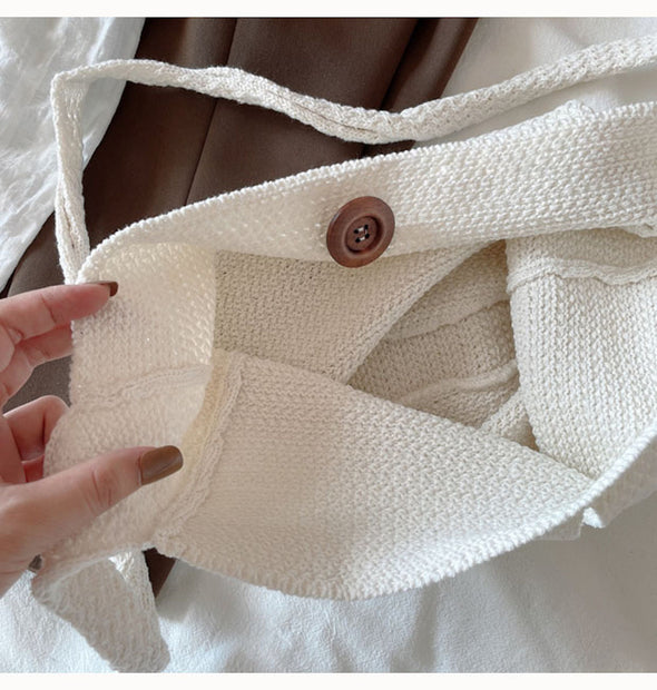 Elena Handbags Cotton Knitted Crossbody Bag