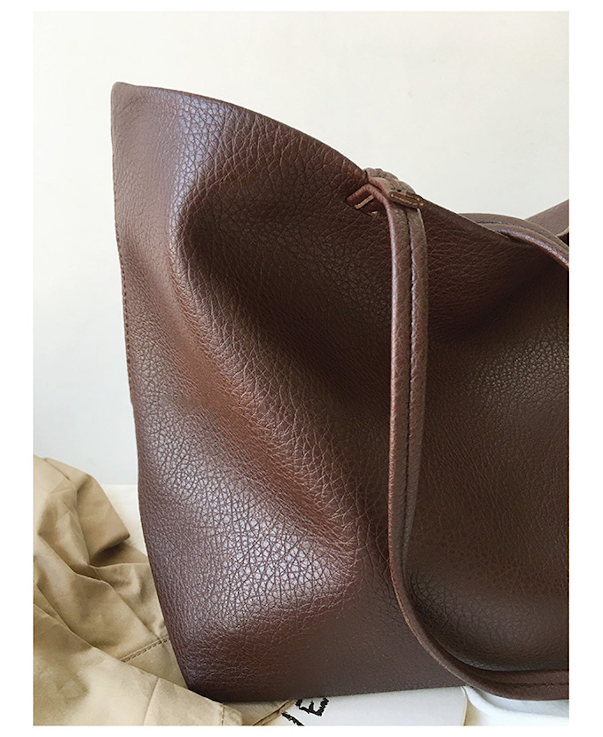 Buy Online Large Carryall Tote In Soft Pebbled Leather