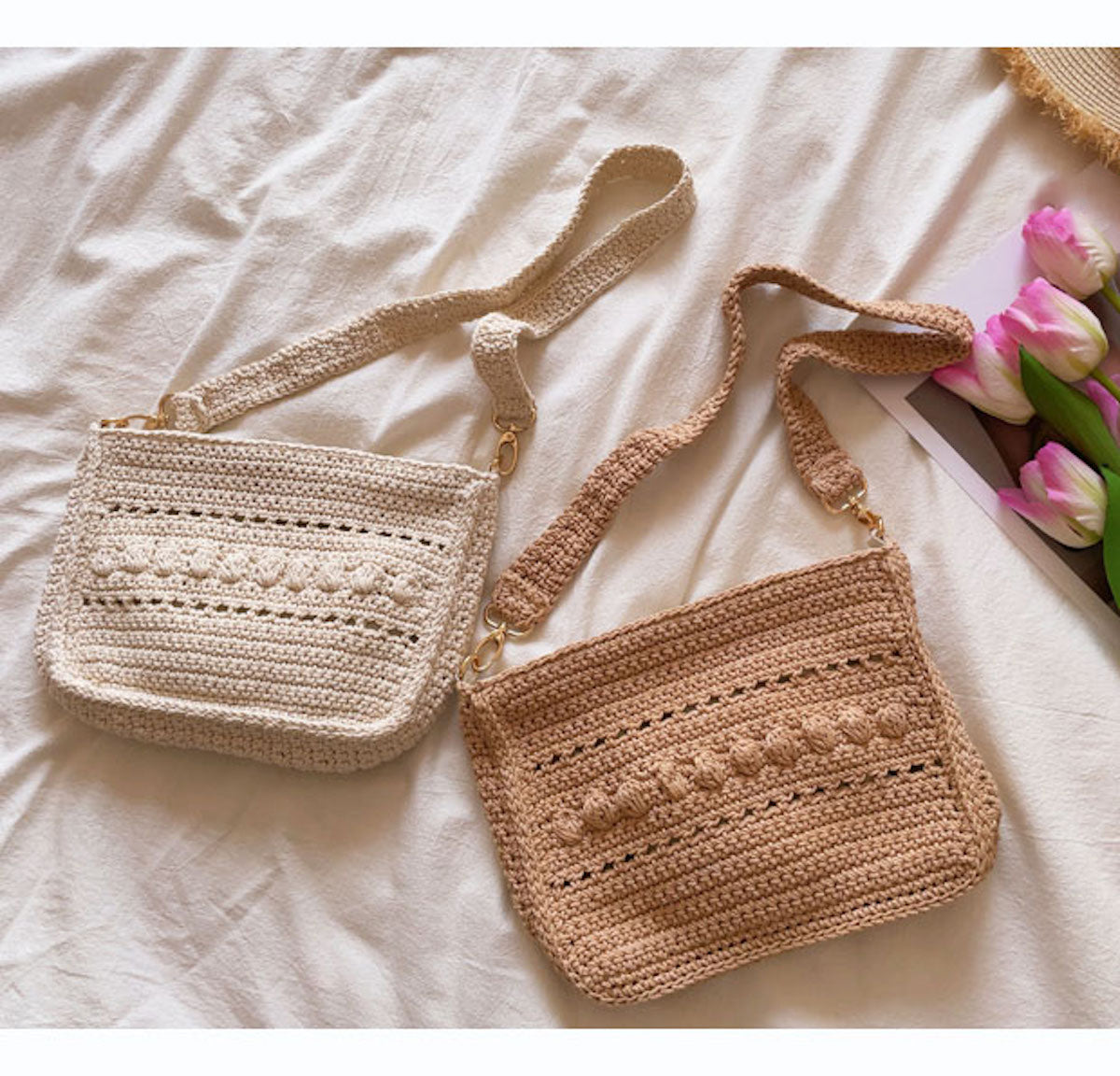 Buy Now Elena Handbags Handmade Crochet Messenger Bag