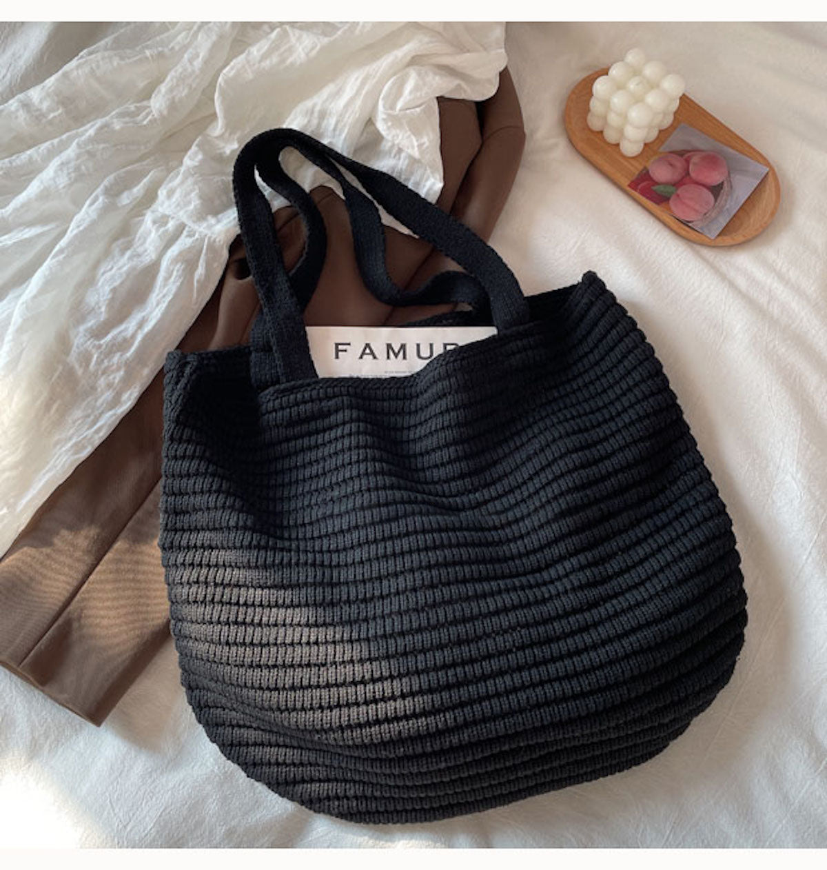 Large Crochet Tote Bag