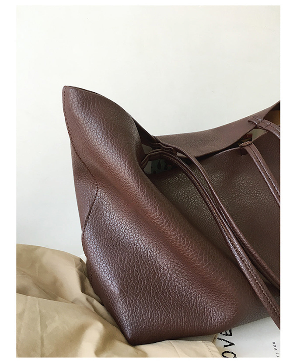 Buy Online Large Carryall Tote In Soft Pebbled Leather