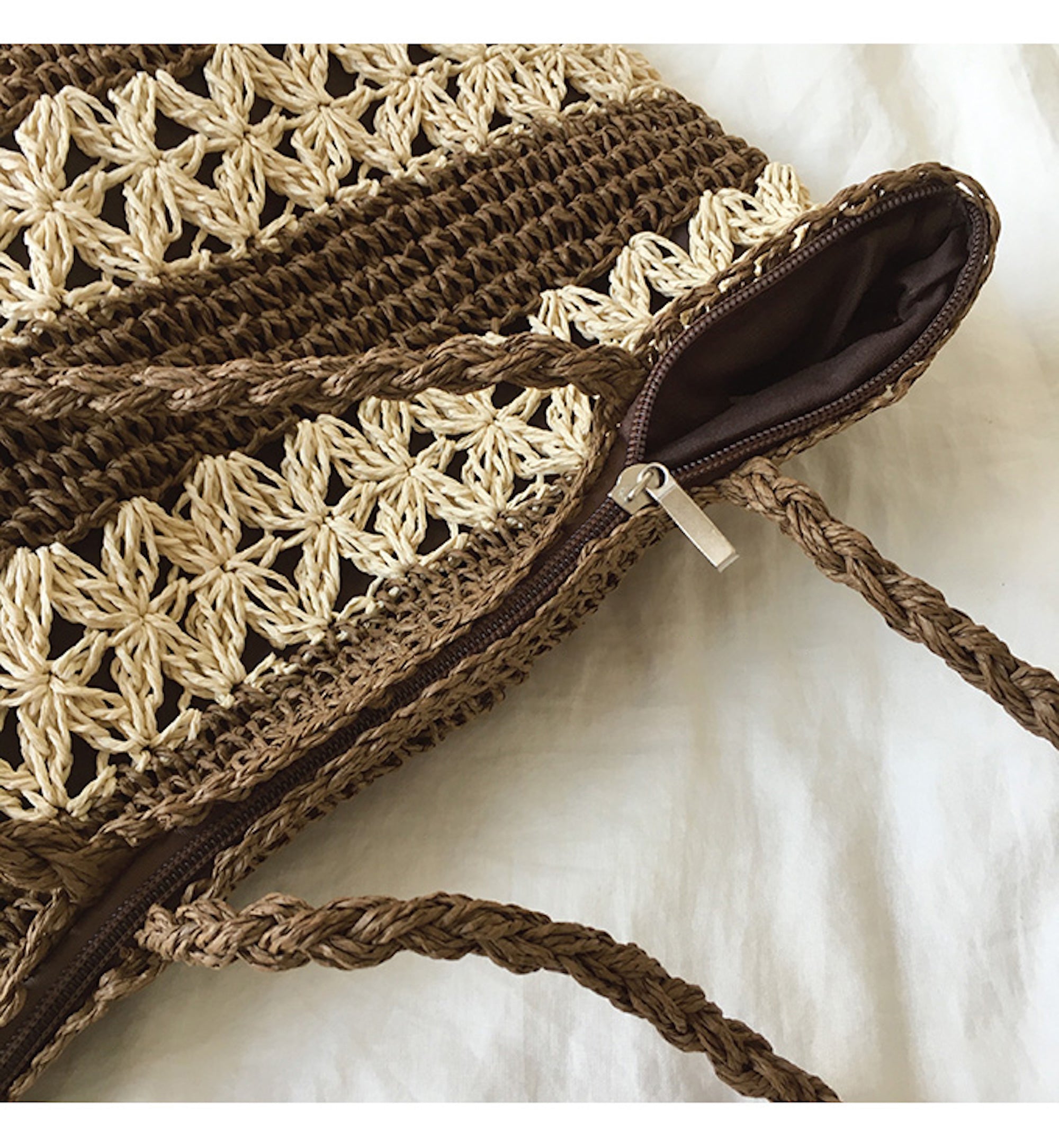 Buy Online High Quality, Unique Handmade 2021 Style Patterned Straw Woven Tote Bag, Retro Vibes, Summer Bag, Everyday Shoulder Bag, Beach Bag - Elena Handbags