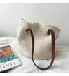 Buy Online High Quality, Unique Handmade Handmade Crochet Shoulder Bag with Leather Strap, Hand Woven, Fashion Casual Bag, Gift for Her, Women's Woven Bag - Elena Handbags