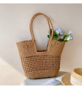 Elena Handbags Straw Basket Summer Tote Bag