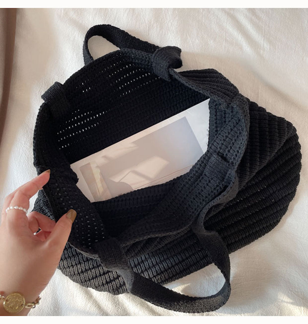 Large Crochet Tote Bag