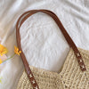 Buy Online High Quality, Unique Handmade Retro Straw Woven Tote Bag with Leather Straps, Summer Beach Bag, Handmade Shoulder Bag, Boho Beach Bag - Elena Handbags