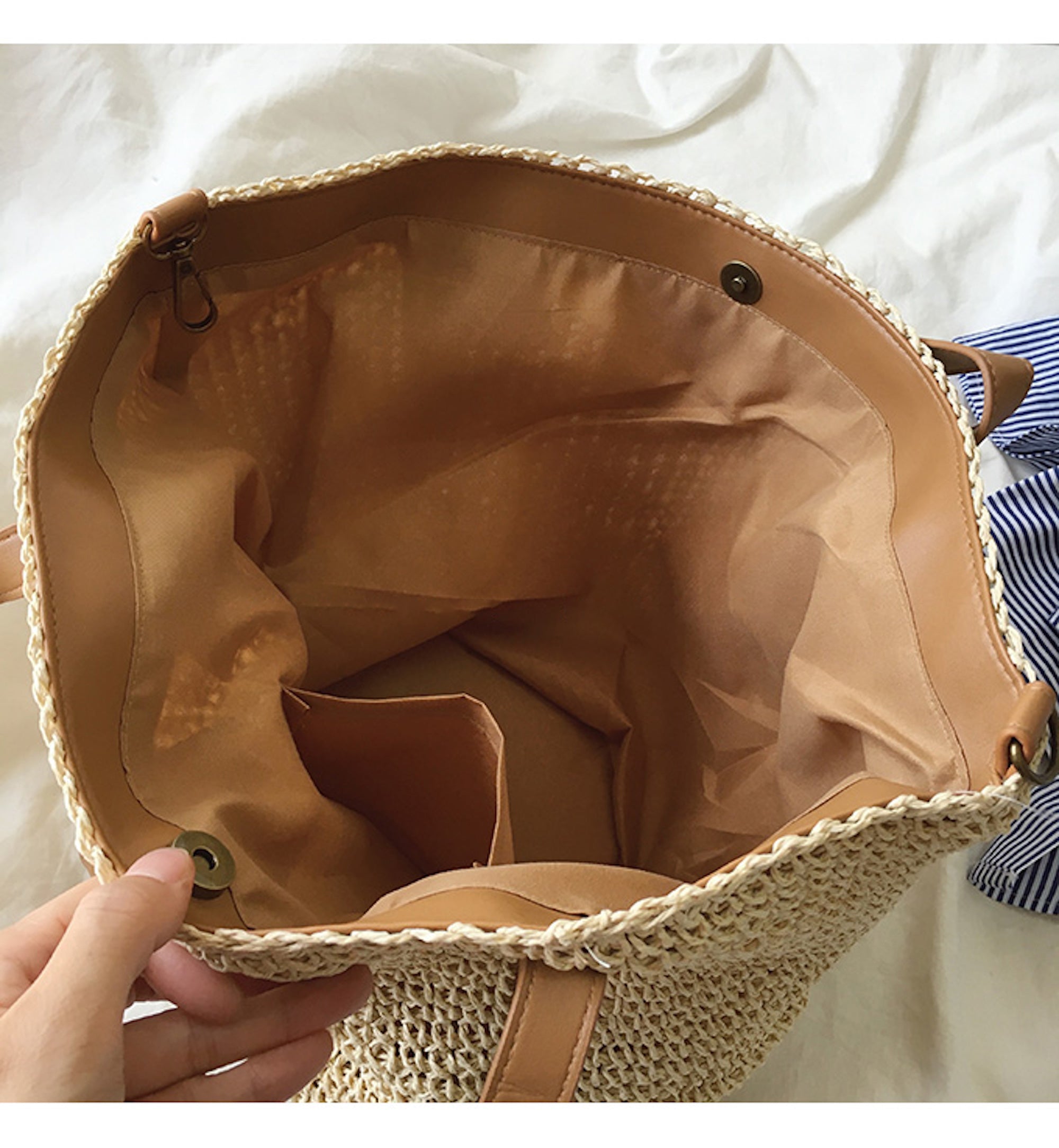 Buy Online High Quality, Unique Handmade Large Straw Woven Tote Bag with Leather Accents, Summer Bag, Everyday Shoulder Bag, Beach Bag - Elena Handbags