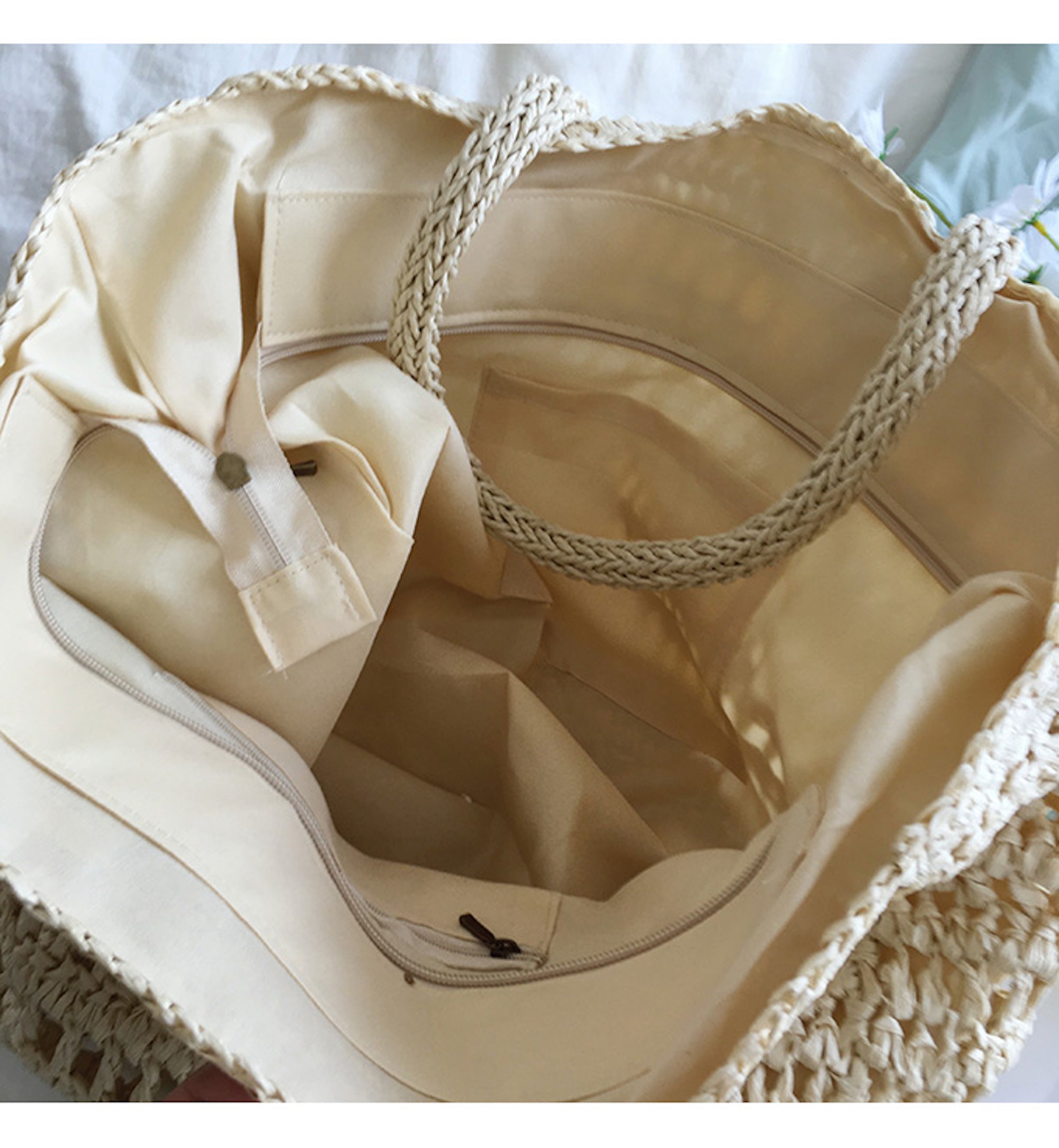 Buy Online High Quality, Unique Handmade Large Fashion Straw Woven Tote Bag, Vintage Vibes, Summer Bag, Everyday Shoulder Bag, Beach Bag - Elena Handbags