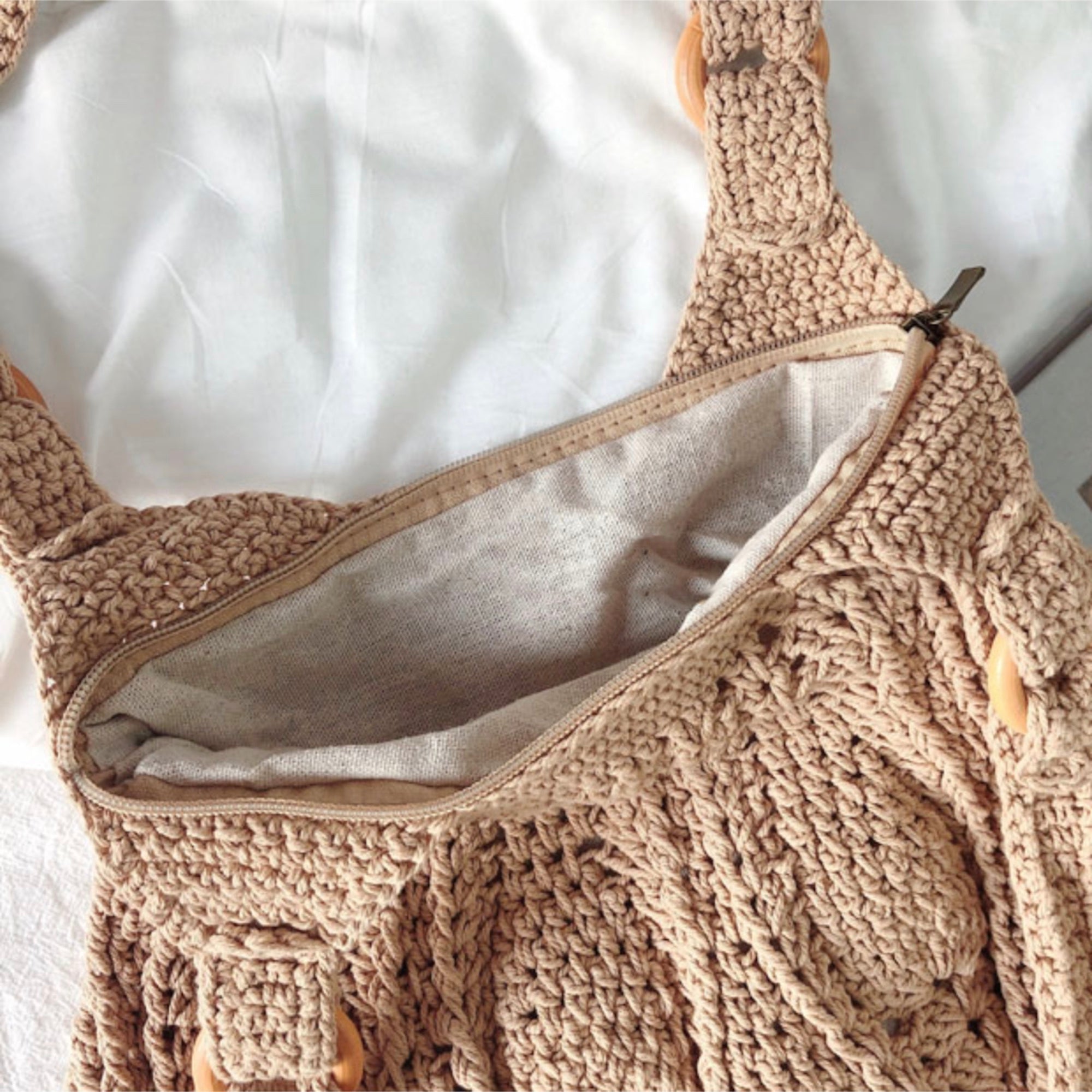 Buy Online High Quality, Unique Handmade Retro Artsy Twist Cotton Knitted Shoulder Bag, Hand Woven, Fashion Casual Bag, Gift for Her, Women's Woven Bag - Elena Handbags