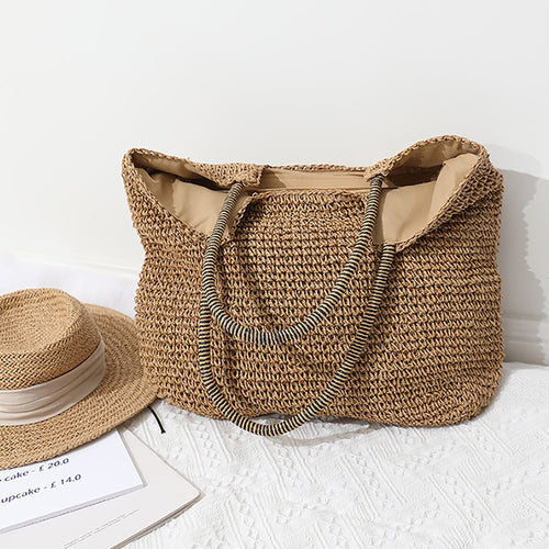 Beach Straw Woven Tote Bag