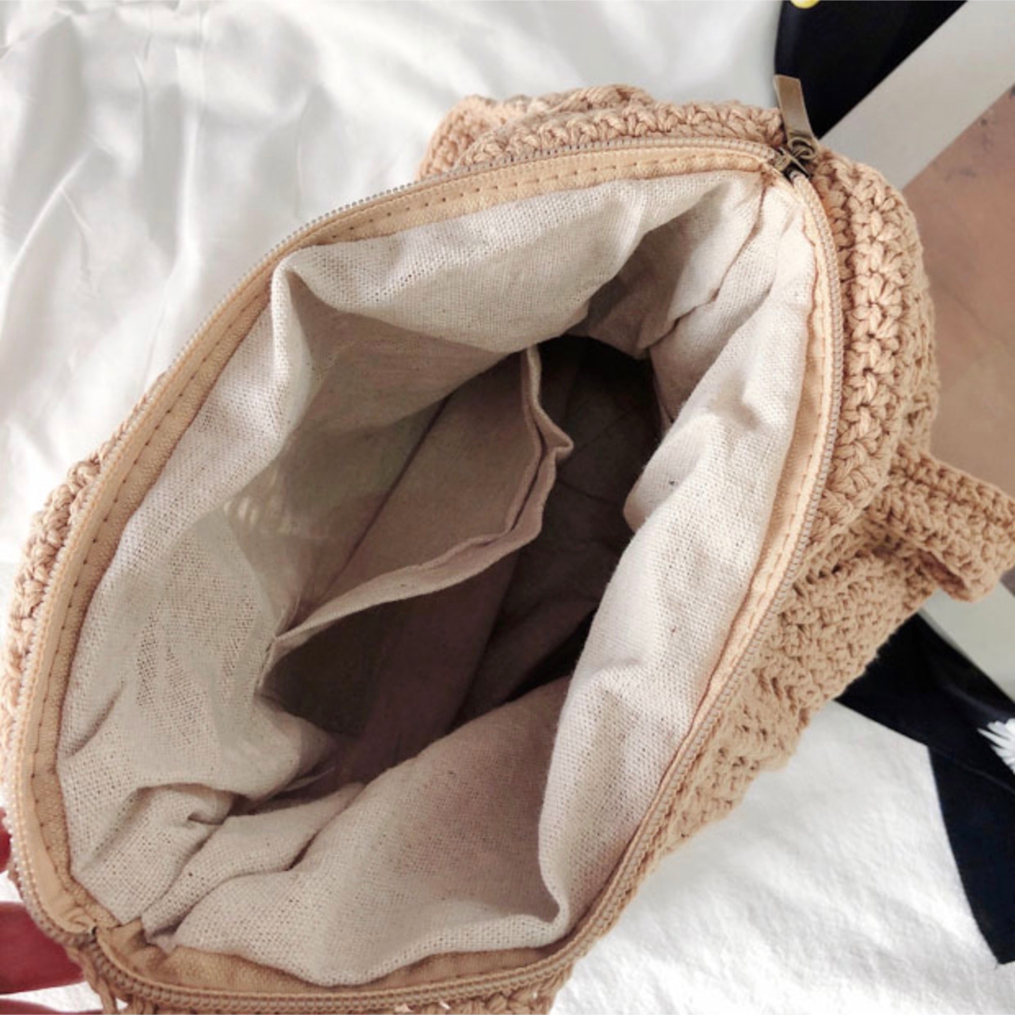 Buy Online High Quality, Unique Handmade Retro Artsy Twist Cotton Knitted Shoulder Bag, Hand Woven, Fashion Casual Bag, Gift for Her, Women's Woven Bag - Elena Handbags