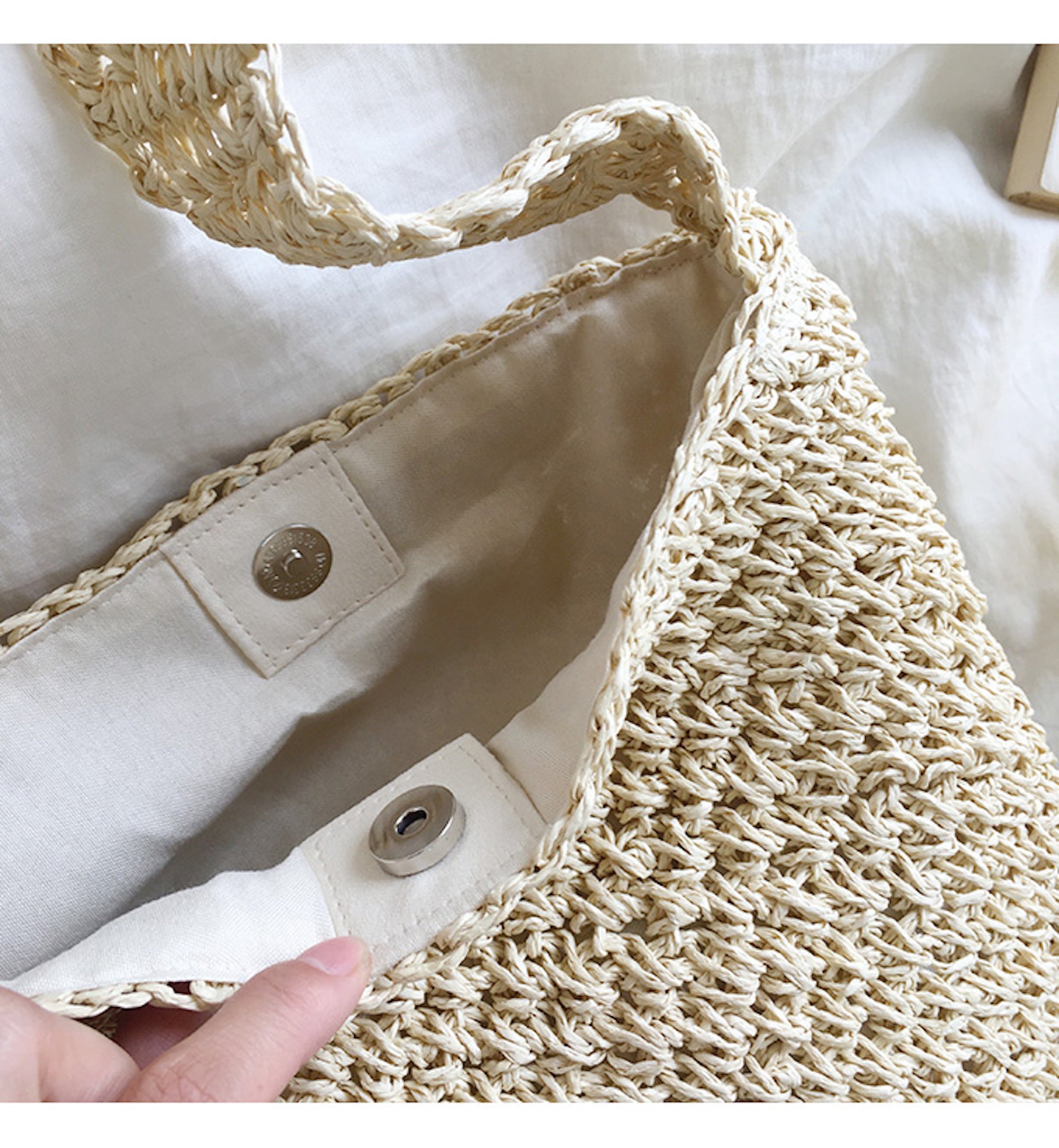 Buy Online High Quality, Unique Handmade Straw Shoulder Bucket Bag, Minimalistic Basket Design, Small Size, Handmade Summer Beach Purse, Raffia Bag - Elena Handbags