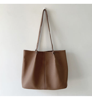 Elena Handbags Carryall Tote In Pebbled Leather