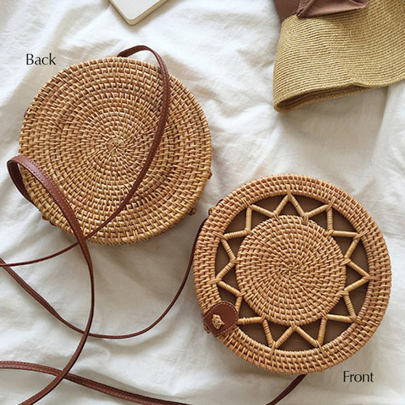 Buy Online High Quality, Unique Handmade Handmade Wicker Woven Shoulder Purse, Beach Bag, Vacation Bag, Tropical Vibes - Elena Handbags