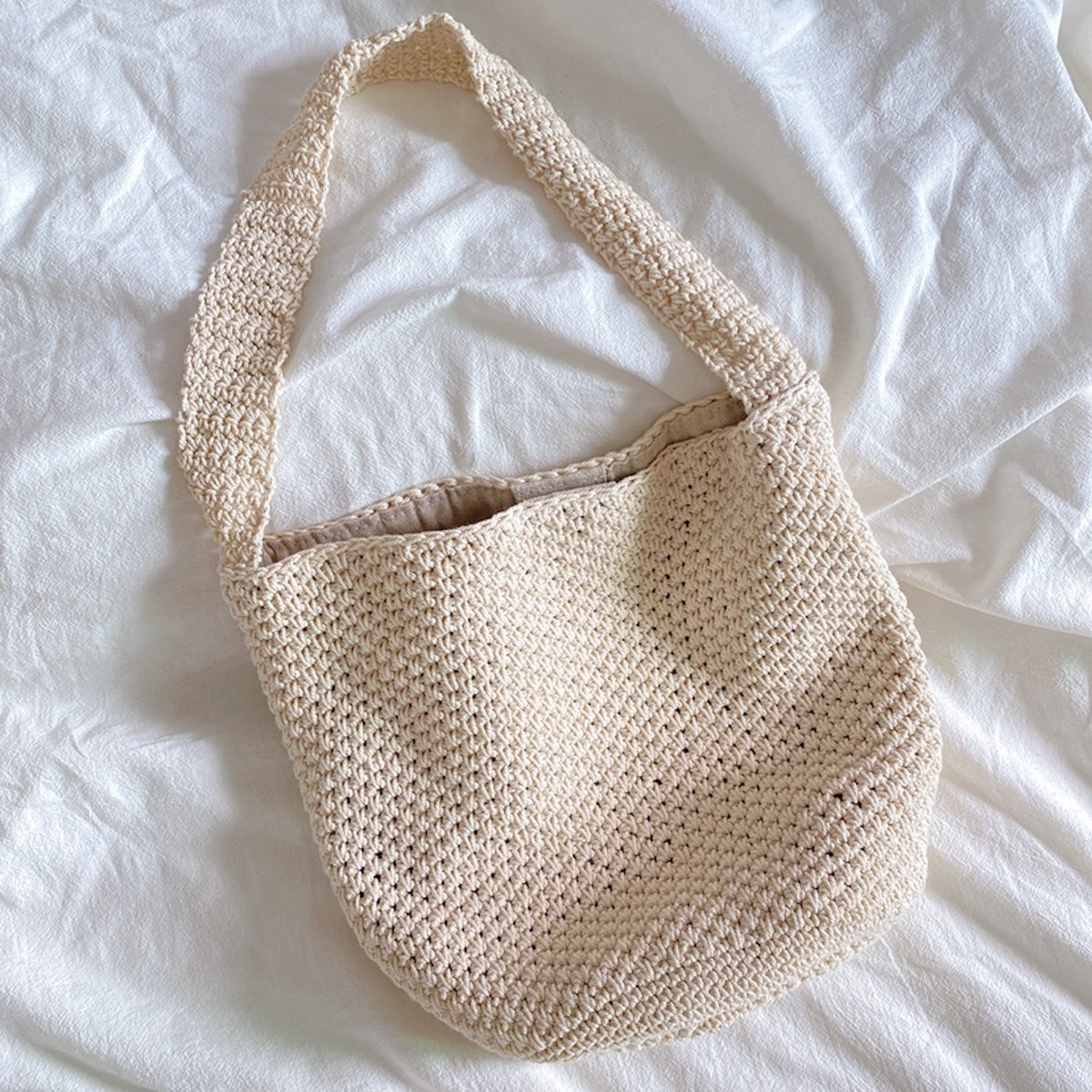 Buy Online Elena Handbags Crochet Shoulder Bag with Minimalistic Basket Design