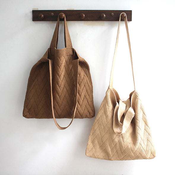 Elena Handbags Retro Knit Shoulder Bag