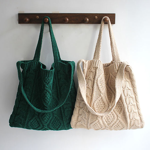 Buy Online Elena Handbags Large Knit Fashion Shoulder Bag