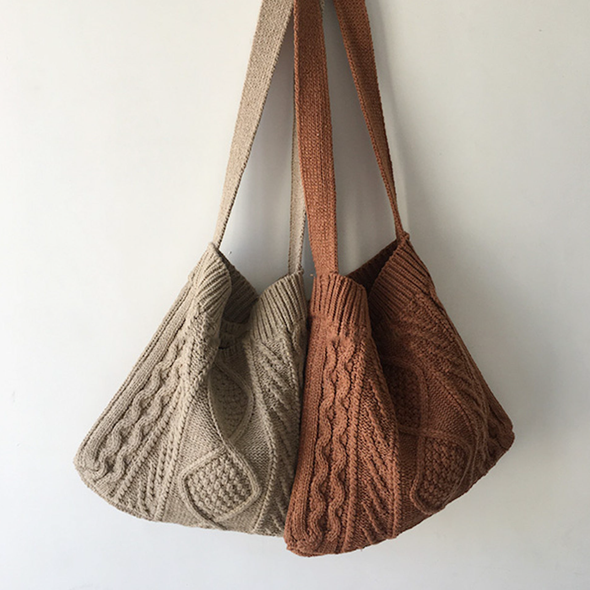 Elena Handbags Cotton Knitted Sweater Bag