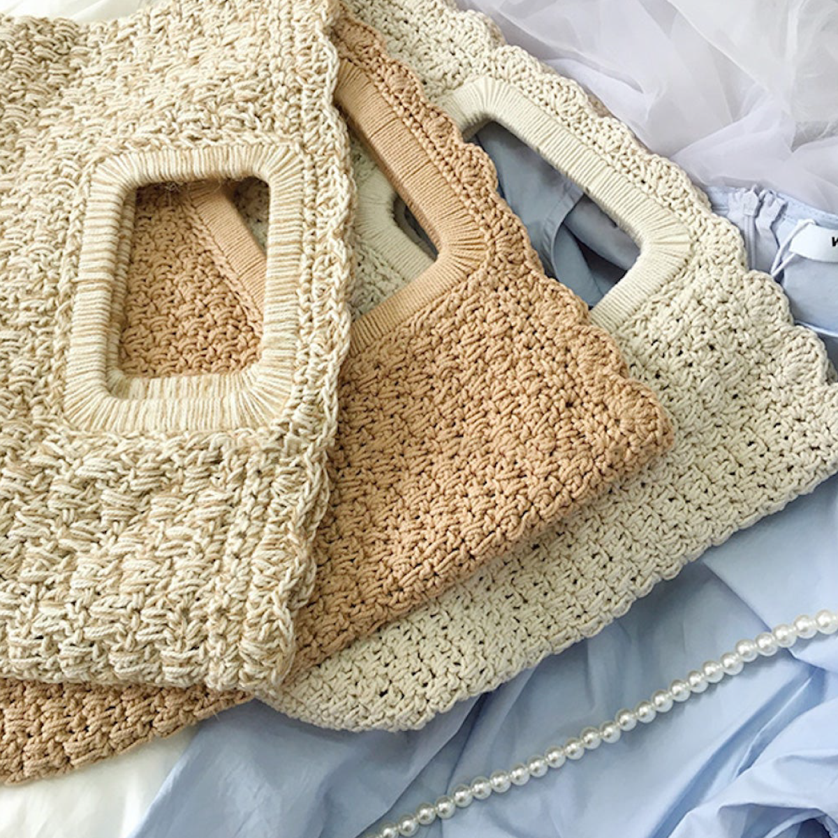 Harajuku Style Cotton Top Handle Tote Bag